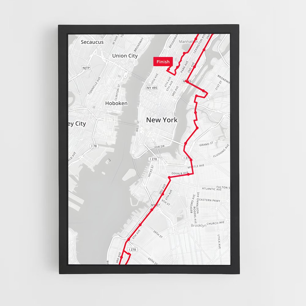 Poster Marathon de Manhattan – affiche Athlétisme (vue 2)